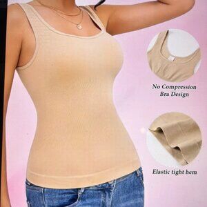 NIB!  Solid Color Women's High-Support Seamless Tummy Control Top ~ Size XL